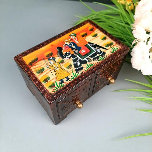 Jewelry Organizer | Wooden Jewelry Box - For Dressing Table, Home Decor & Gifts - 6 Inch