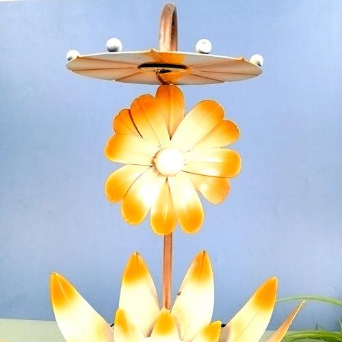 Lotus Lamp | Led Lamp Showpiece | Led Stand for Placing Statues / Aasan for God - for Temple, Home, Living Room, Office Desk, Mandir Decor & Gifts - 17 Inch