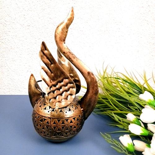 Swan Tea Light Stand Showpiece | Decorative Candle Tealight Holder - for Home, Table, Living Room Decor | for Festival Decoration & Gifts (Pack of 2)