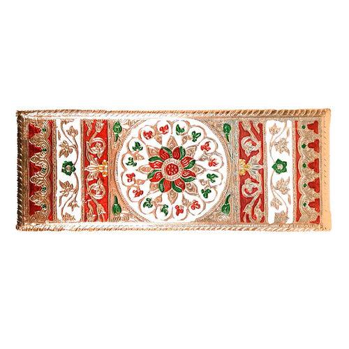 Pooja Chowki Bajot | Minakari Chauki Set - For Pooja, Festivals & Return Gifts - 12 Inch