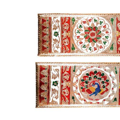 Pooja Chowki Bajot | Minakari Chauki Set - For Pooja, Festivals & Return Gifts - 12 Inch