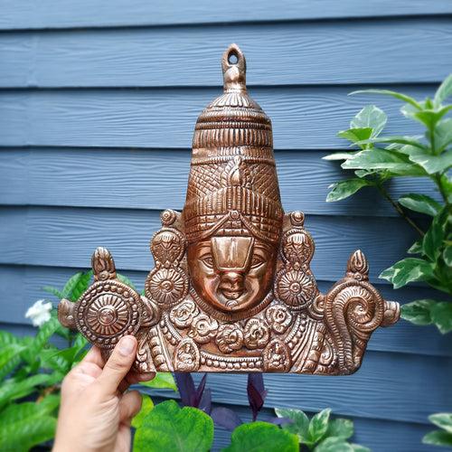 Sri Balaji Wall Hanging Idol | Venkateswara Swami Wall Statue | Tirupati Balaji Wall Hanging Murti | Religious & Spiritual Sculpture - for Gift, Home, Living Room, Office, Puja Room Decoration  - 13 inch