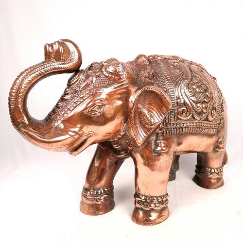 Elephant Statue Showpiece | Elephant Sculpture - for Vastu, Good Luck, Prosperity, Home & Table Decor & Gifts - 12 Inch