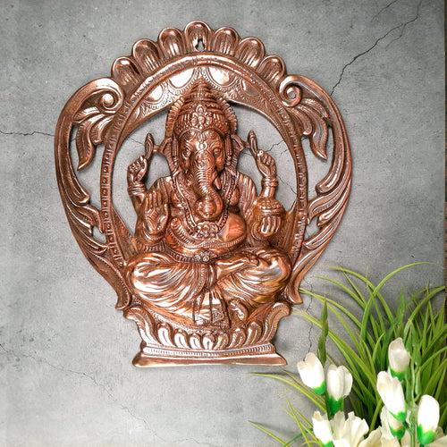 Ganesh Idol Wall Hanging | Lord Ganesha Face Wall Statue Decor | Religious & Spiritual Wall Art - For Puja, Home & Entrance  Living Room & Gift - 15 Inch