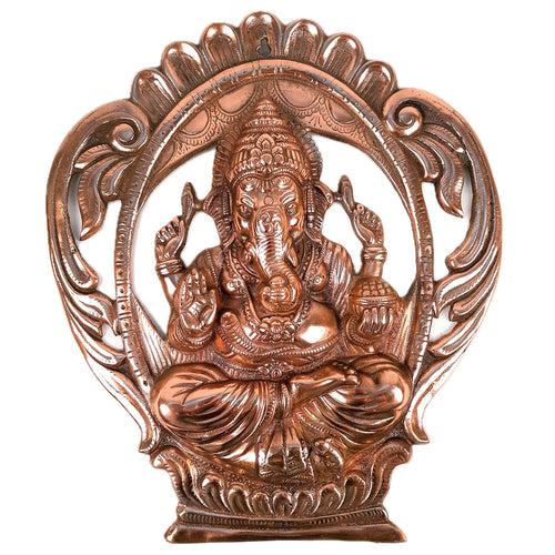 Ganesh Idol Wall Hanging | Lord Ganesha Face Wall Statue Decor | Religious & Spiritual Wall Art - For Puja, Home & Entrance  Living Room & Gift - 15 Inch