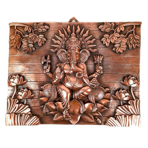 Ganesh Wall Hanging Idol | Lord Ganesha Wall Decor for Big Walls - For Puja, Home, Entrance, Big Walls, Living Room & Gift - 24 Inch