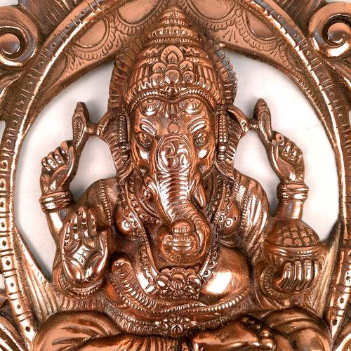Ganesh Idol Wall Hanging | Lord Ganesha Face Wall Statue Decor | Religious & Spiritual Wall Art - For Puja, Home & Entrance  Living Room & Gift - 15 Inch