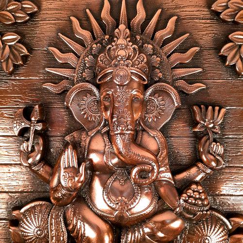 Ganesh Wall Hanging Idol | Lord Ganesha Wall Decor for Big Walls - For Puja, Home, Entrance, Big Walls, Living Room & Gift - 24 Inch