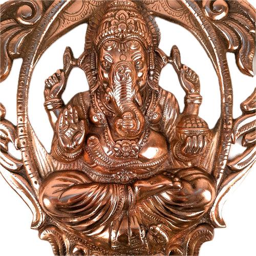 Ganesh Idol Wall Hanging | Lord Ganesha Face Wall Statue Decor | Religious & Spiritual Wall Art - For Puja, Home & Entrance  Living Room & Gift - 15 Inch