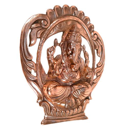 Ganesh Idol Wall Hanging | Lord Ganesha Face Wall Statue Decor | Religious & Spiritual Wall Art - For Puja, Home & Entrance  Living Room & Gift - 15 Inch