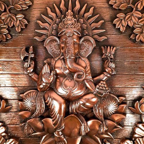 Ganesh Wall Hanging Idol | Lord Ganesha Wall Decor for Big Walls - For Puja, Home, Entrance, Big Walls, Living Room & Gift - 24 Inch