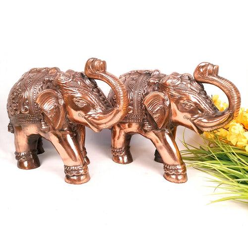 Elephant Statue Showpiece | Elephant Sculpture - for Vastu, Good Luck, Prosperity, Home & Table Decor & Gifts - 12 Inch