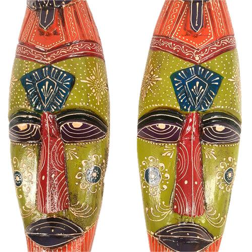 Mask Wall Hanging |Nazar Battu | Tribal Masks for Home Entrance & Living Room - for Home, Door, Hall-Way, Entrance, Balcony Decoration - 18 Inch