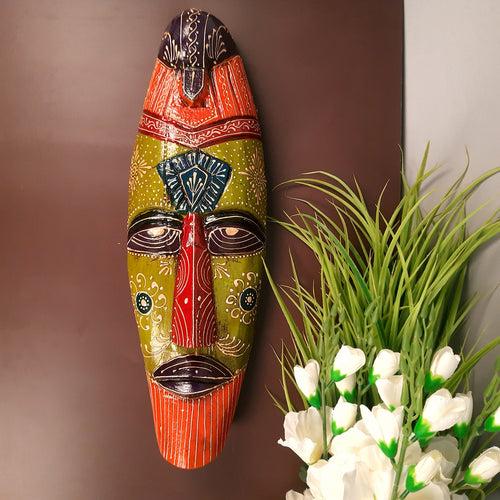 Mask Wall Hanging |Nazar Battu | Tribal Masks for Home Entrance & Living Room - for Home, Door, Hall-Way, Entrance, Balcony Decoration - 18 Inch