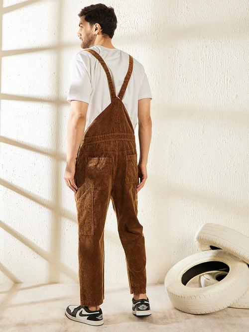 Camel Dyed Corduroy Baggy Dungaree