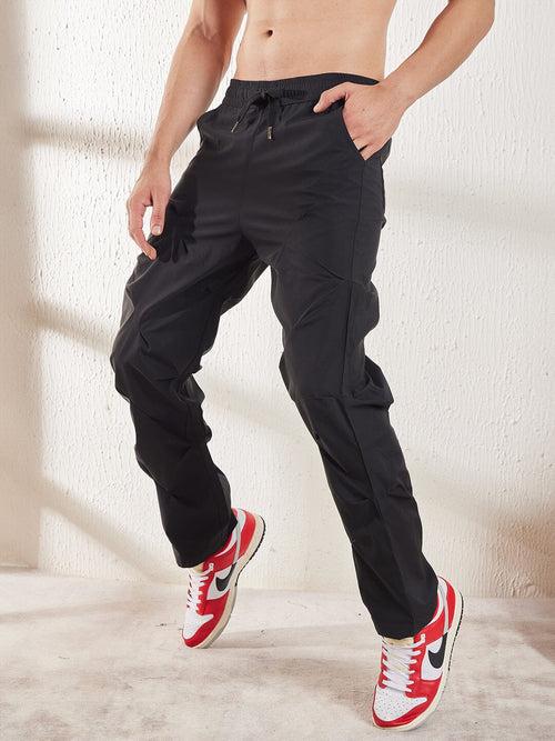 Black Parachute Pleated Trackpants