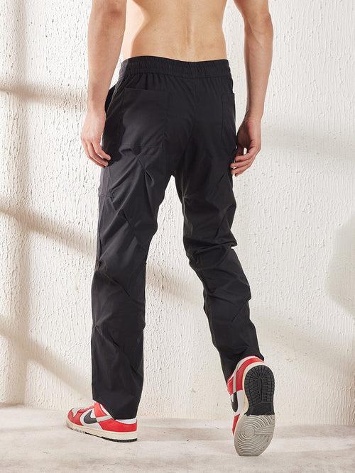 Black Parachute Pleated Trackpants