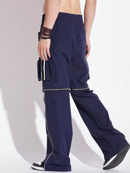 Navy Detachable Baggy Trackpant