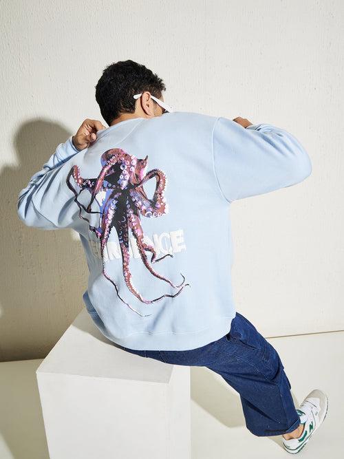 Sky Octopus Oversized Sweatshirt