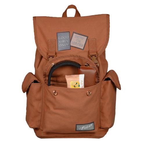 Webster 21L Chestnut Brown Canvas 21L Backpack
