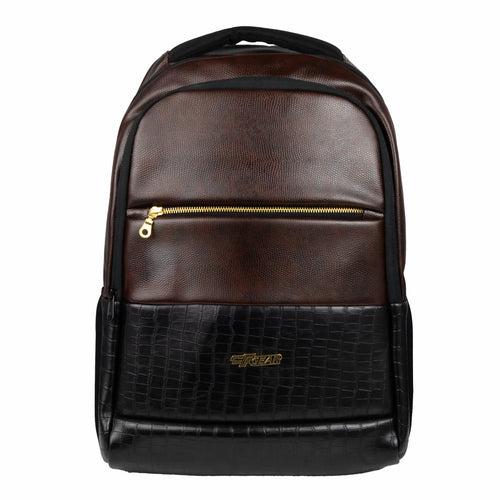 Mastermind 27L Tan Vegan Leather Laptop Backpack