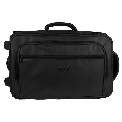 Marshal 22L Black Art Leather Overnighter Pilot Laptop Trolley Case