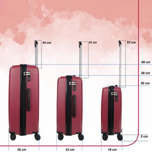 STV PP03 Rosebud Expandable Cabin Suitcase Set of 3