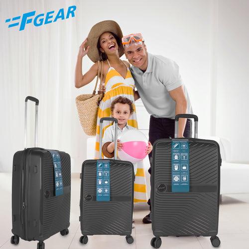 STV PP02 Dark Grey Expandable Cabin Suitcase Set of 3