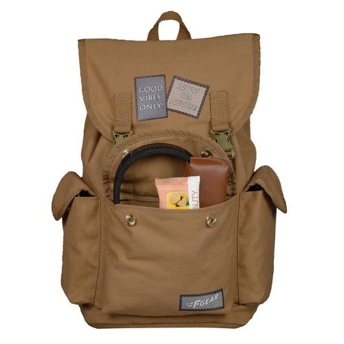 Webster 21L Khaki Canvas Backpack