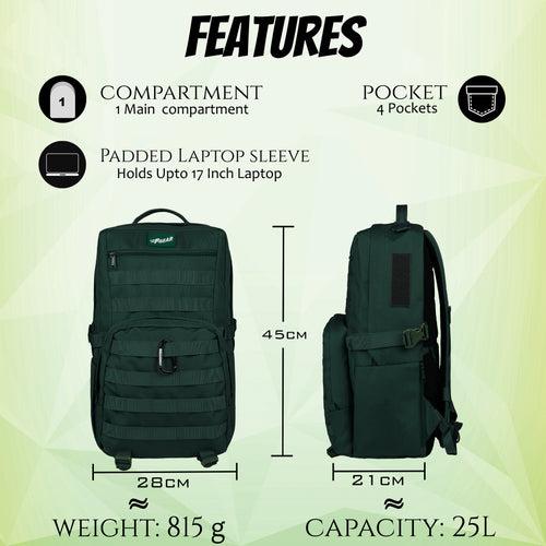 Grecale 25L Spruce Green Molle Backpack