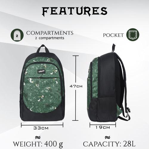 Lohan 28L Green Black Backpack