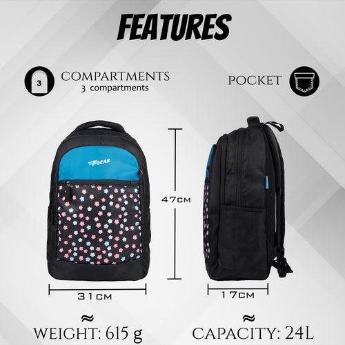 J7787 Classic Black 24L Backpack