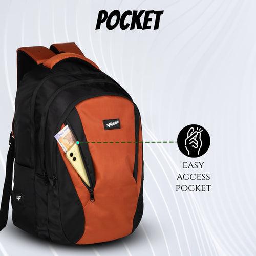 Vern 31L Black Brick Orange Backpack