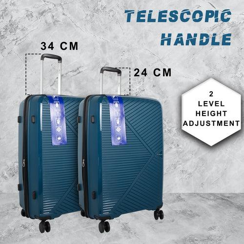 STV PP03 28" Peacock Blue Expandable Large Check-in Suitcase