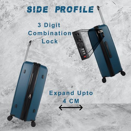 STV PP03 28" Peacock Blue Expandable Large Check-in Suitcase