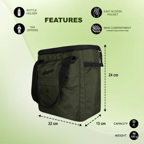 Hoover 7L Army Green Lunch Bag