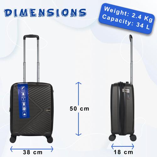 STV PP03 20" Grey Expandable Cabin (Small) Suitcase