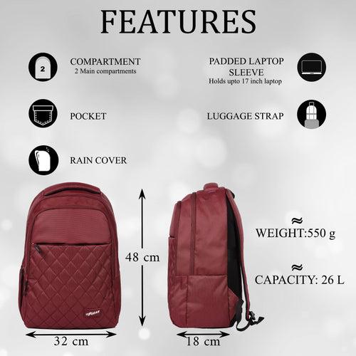 Coach 26L Picante Laptop Backpack with Rain Cover