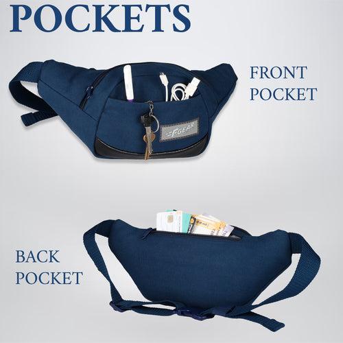 Touche Navy Canvas 4L Waist Pouch