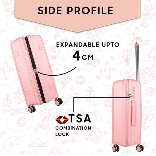 STV PP02 28" Peach Expandable Large Check-in Suitcase