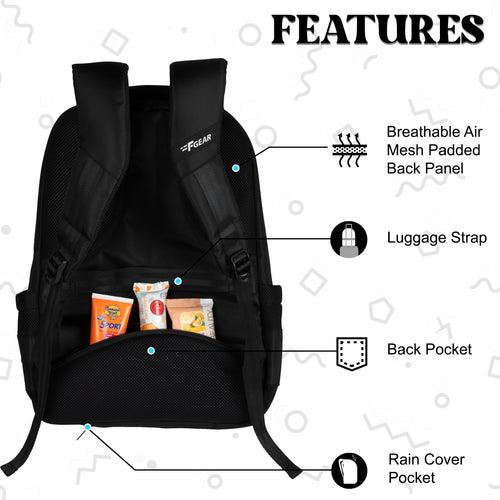 Calima 28L Black Laptop Backpack with Raincover