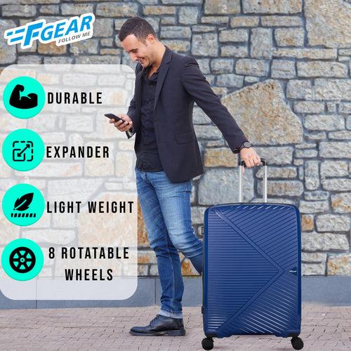 STV PP03 28" Light Blue Expandable Large Check-in Suitcase