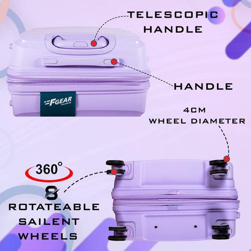 STV PP02 24"  Lavender Expandable Medium Check- in Suitcase