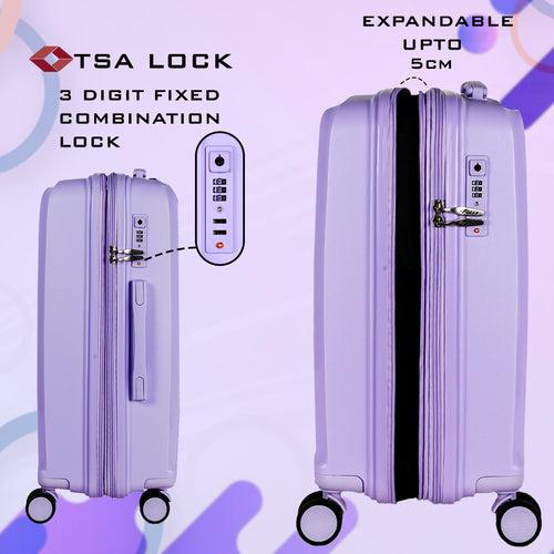 STV PP02 24"  Lavender Expandable Medium Check- in Suitcase