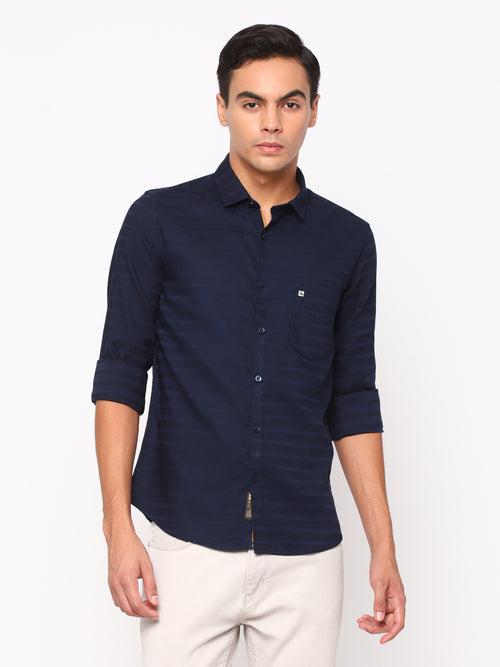 Dark Blue Stripes Shirt