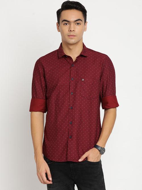 Red Printed Shirt