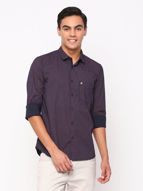 Navy Printed Shirt