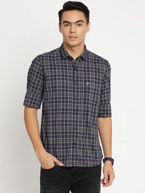 Navy Checkerd Shirt