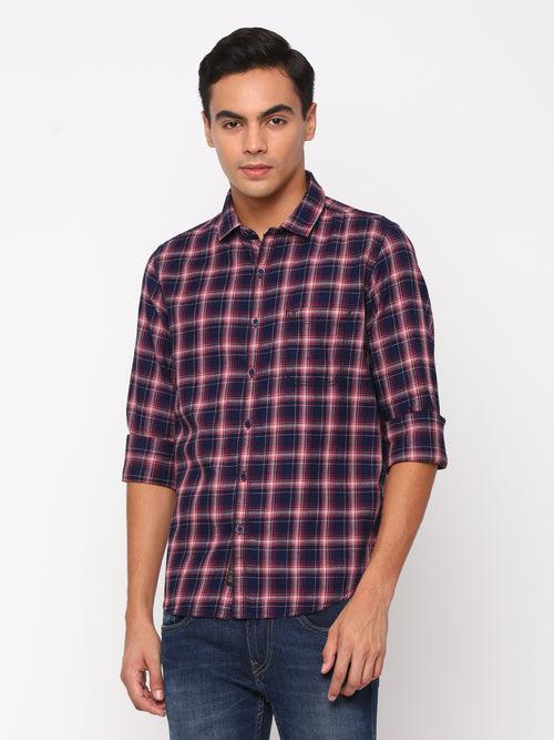 Navy Checkerd Shirt