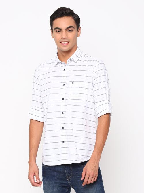 White horizontal stripes shirt